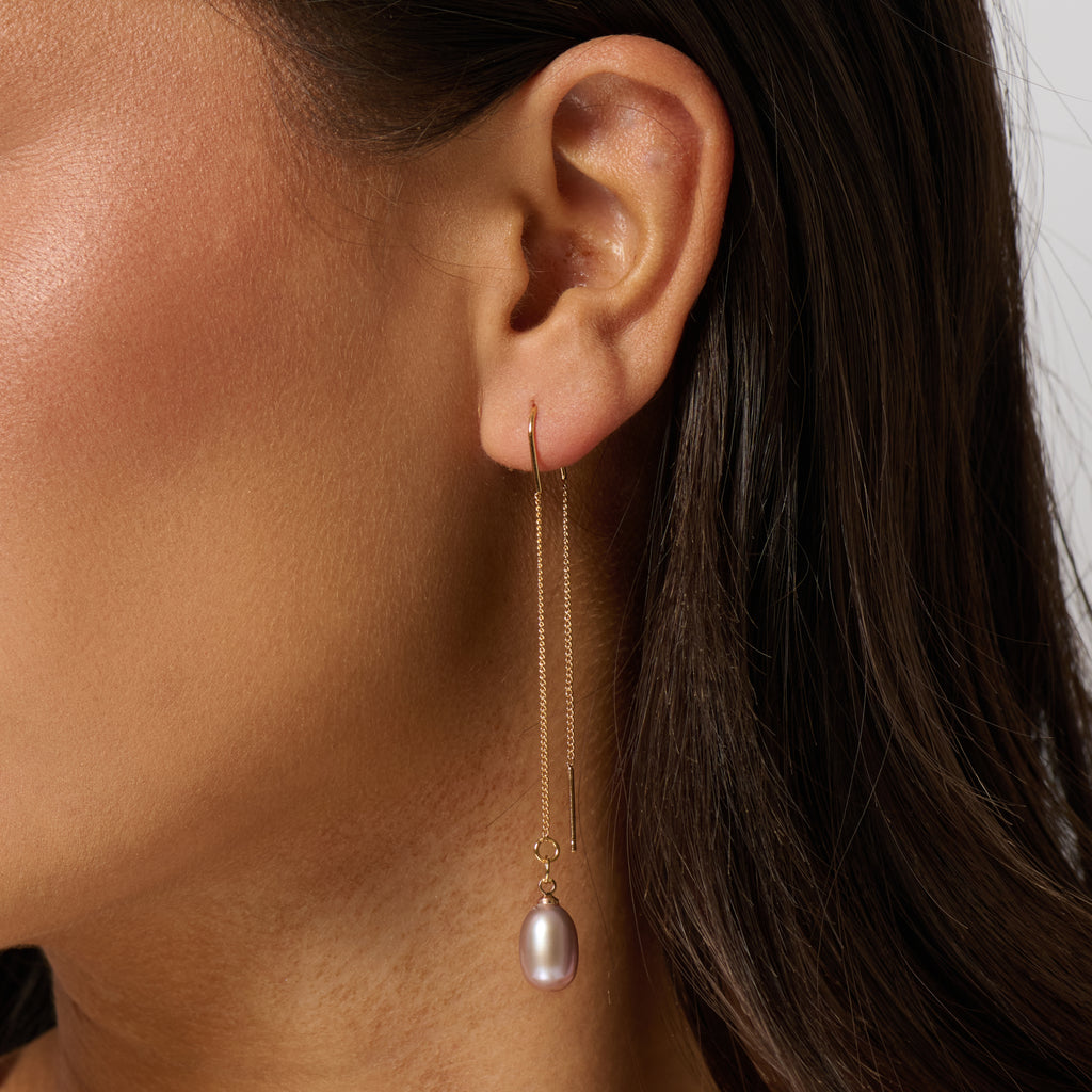 Oasis Pearl Threader Earrings