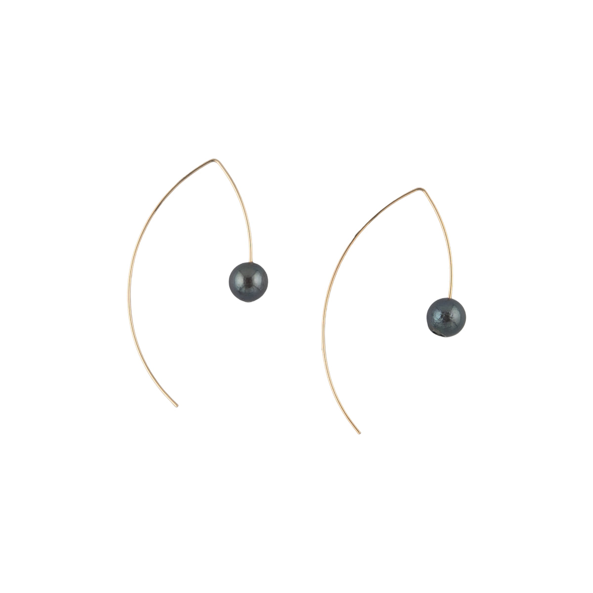 Eclipse Pearl Arc Earrings
