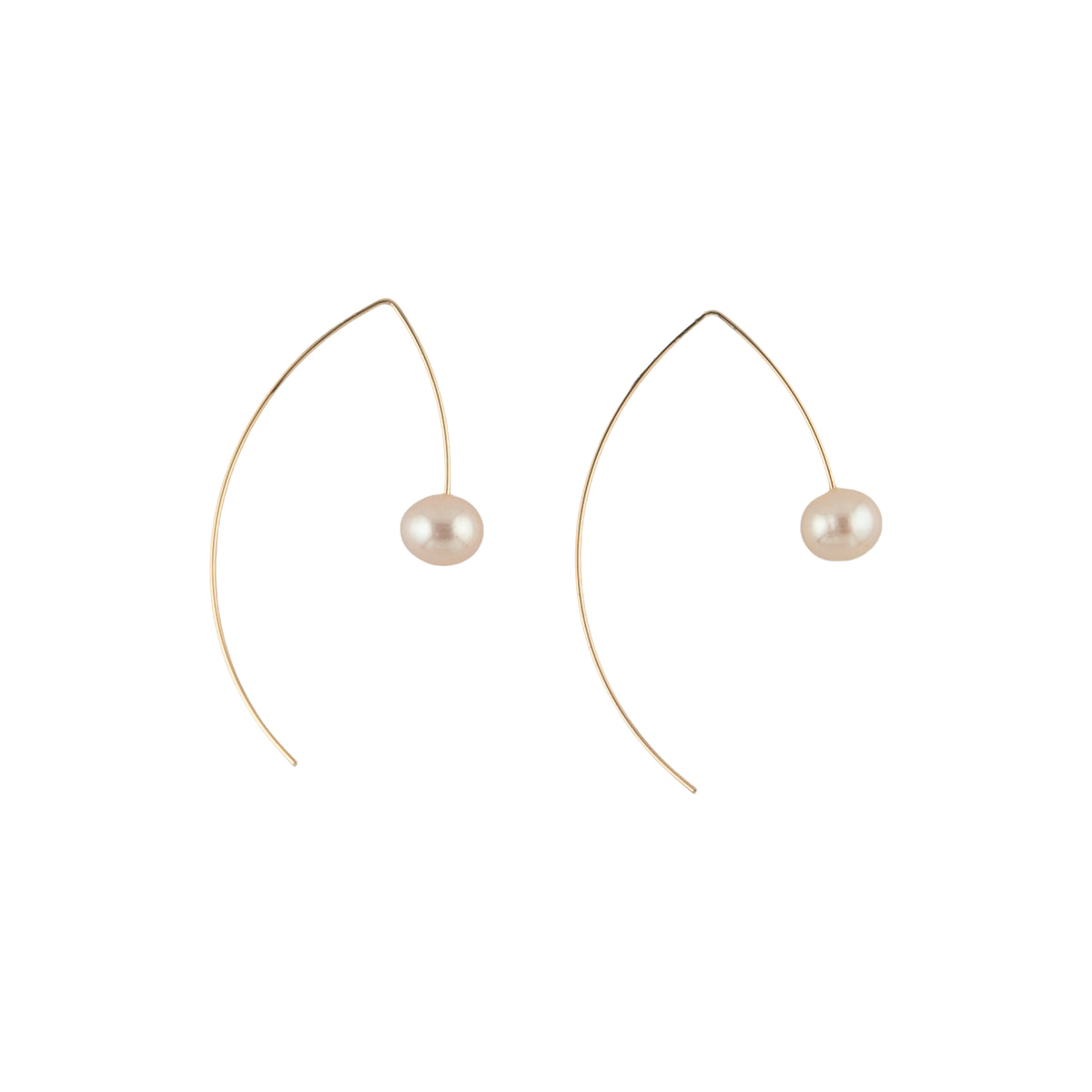 Eclipse Pearl Arc Earrings