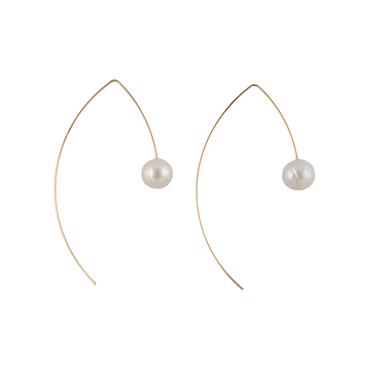 Eclipse Pearl Arc Earrings
