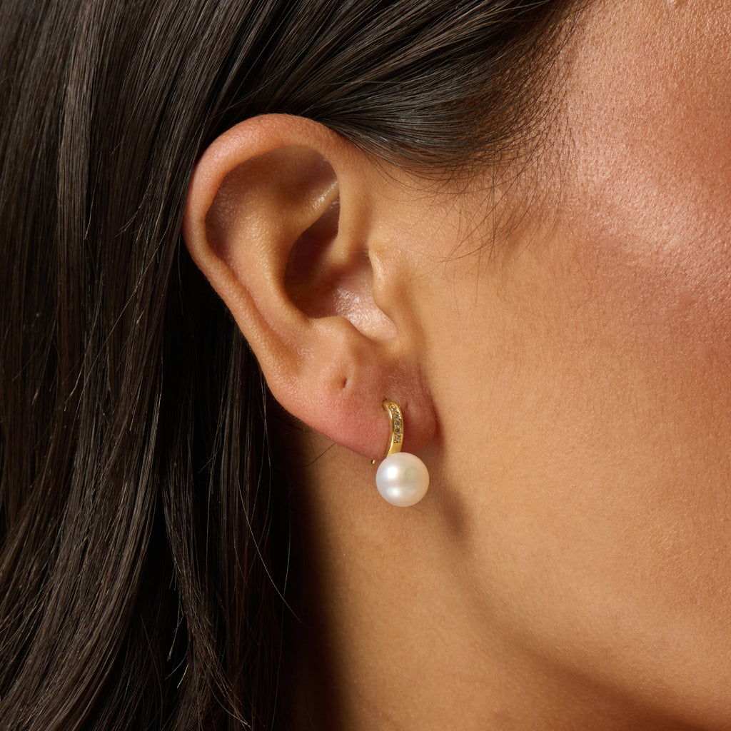 Moonstone Pearl Earrings