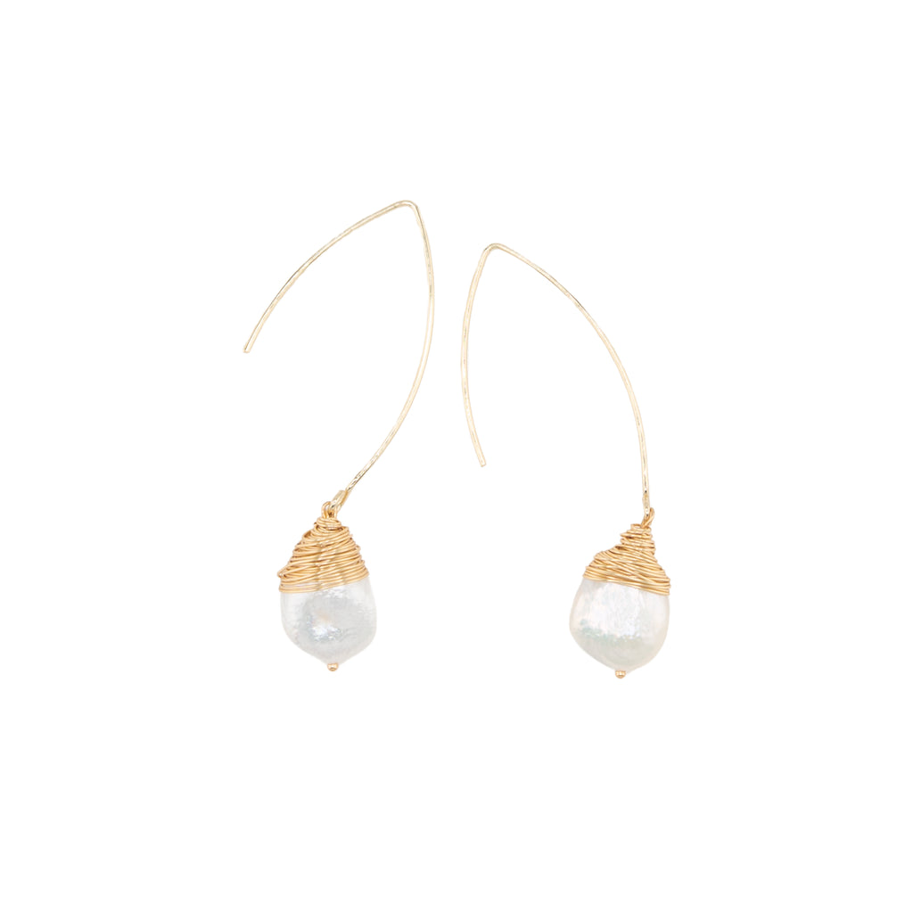 Isla Keshi Pearl Threader Earrings
