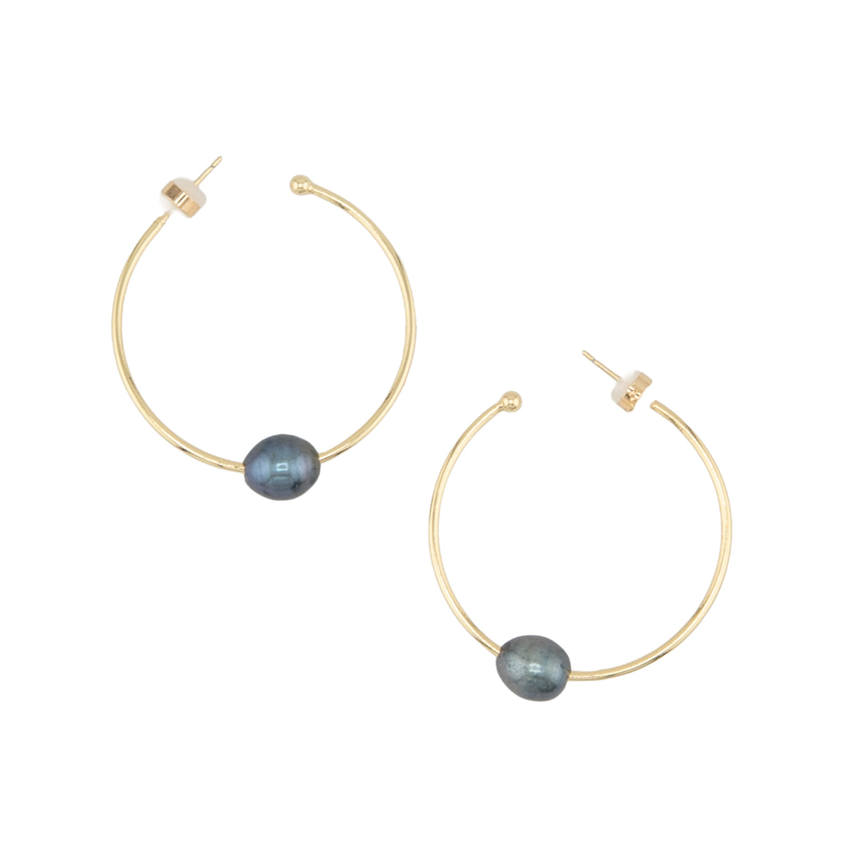 Brisa Pearl Hoop Earrings