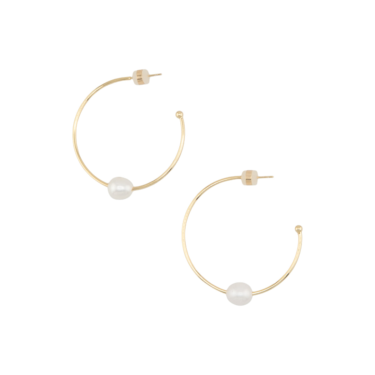 Brisa Pearl Hoop Earrings