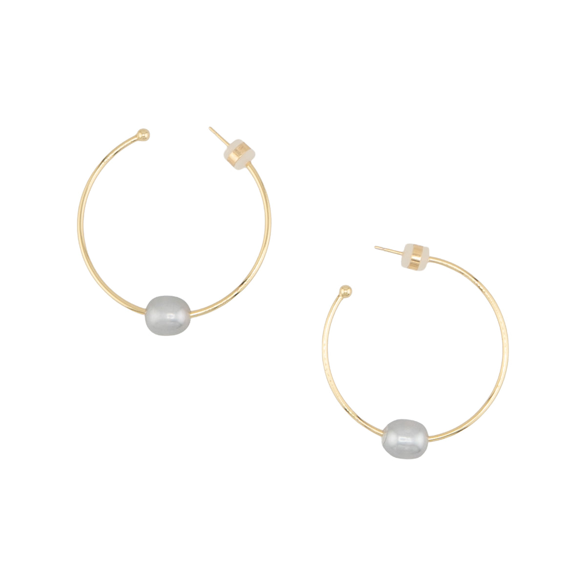 Brisa Pearl Hoop Earrings