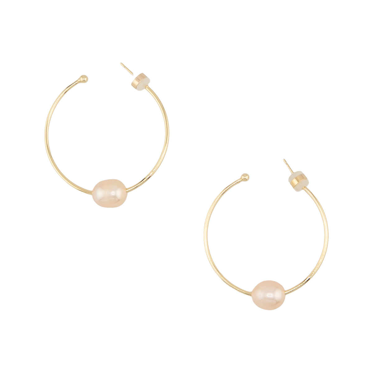 Brisa Pearl Hoop Earrings