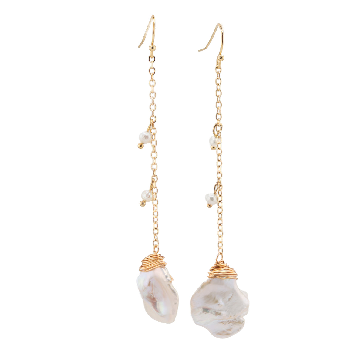 Nirvana Keshi Pearl Dangle Earrings