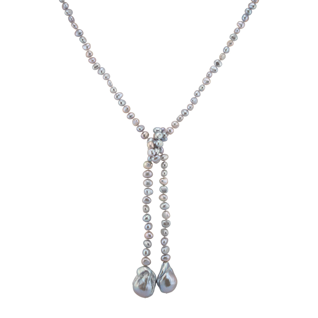 Marine Baroque Pearl Lariat