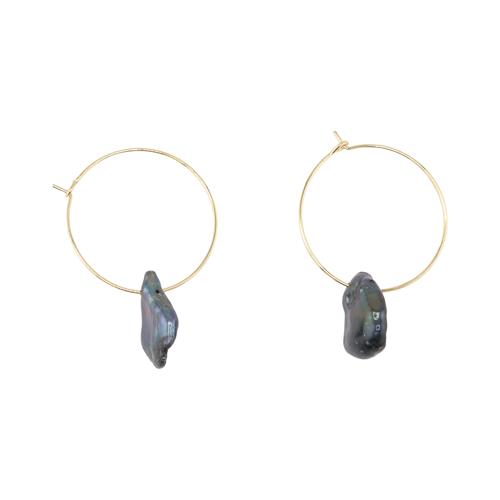 Island Luxe Pearl Hoop Earrings