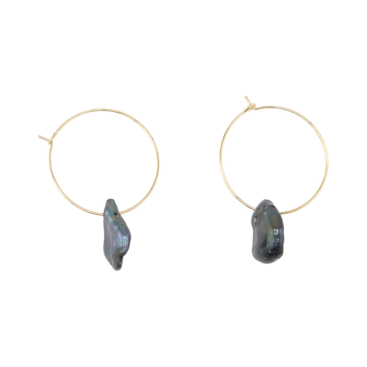 Island Luxe Pearl Hoop Earrings