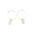 Island Luxe Pearl Hoop Earrings