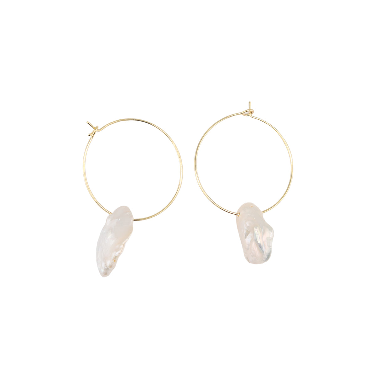 Island Luxe Pearl Hoop Earrings