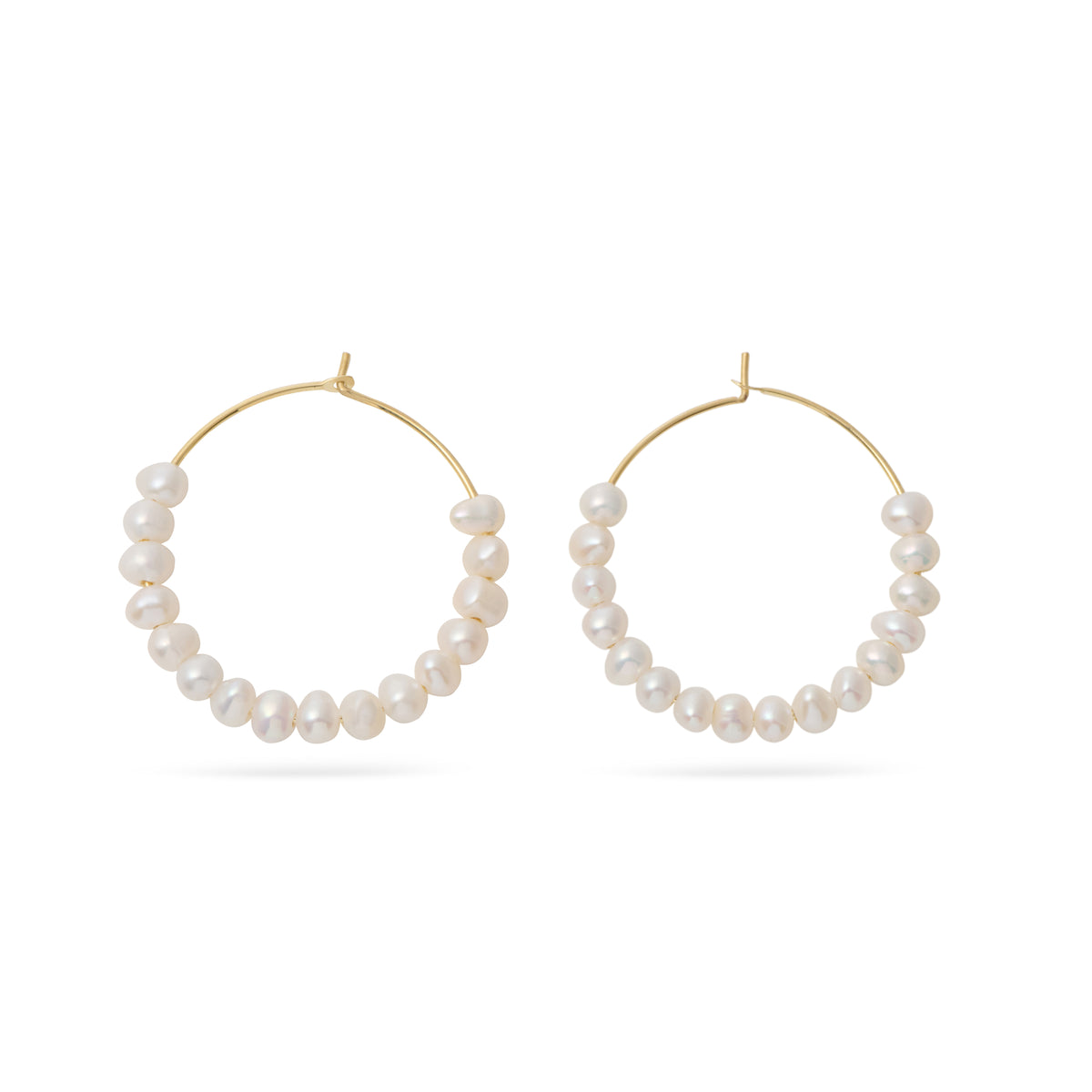 Solstice Pearl Hoop Earrings