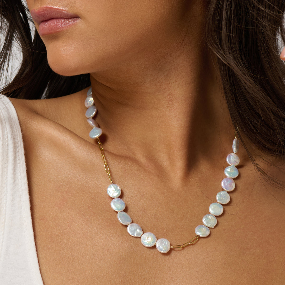 Palisades Coin Pearl Necklace