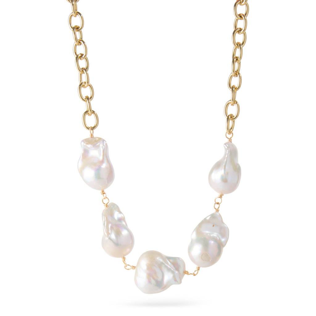 Sunset Baroque Pearl Necklace