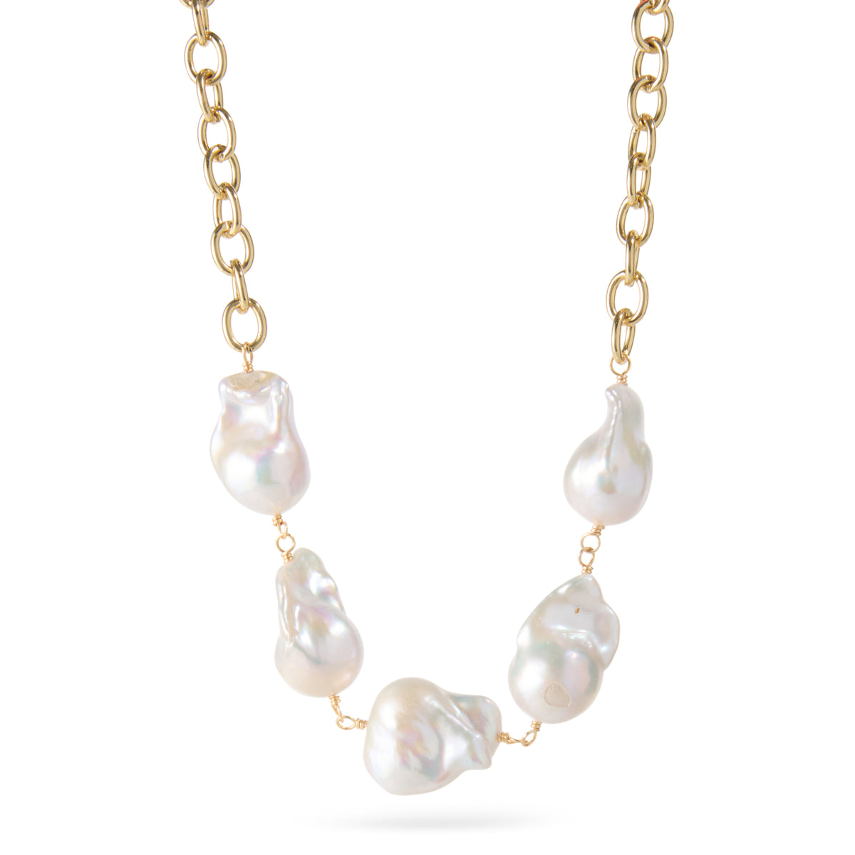 Sunset Baroque Pearl Necklace