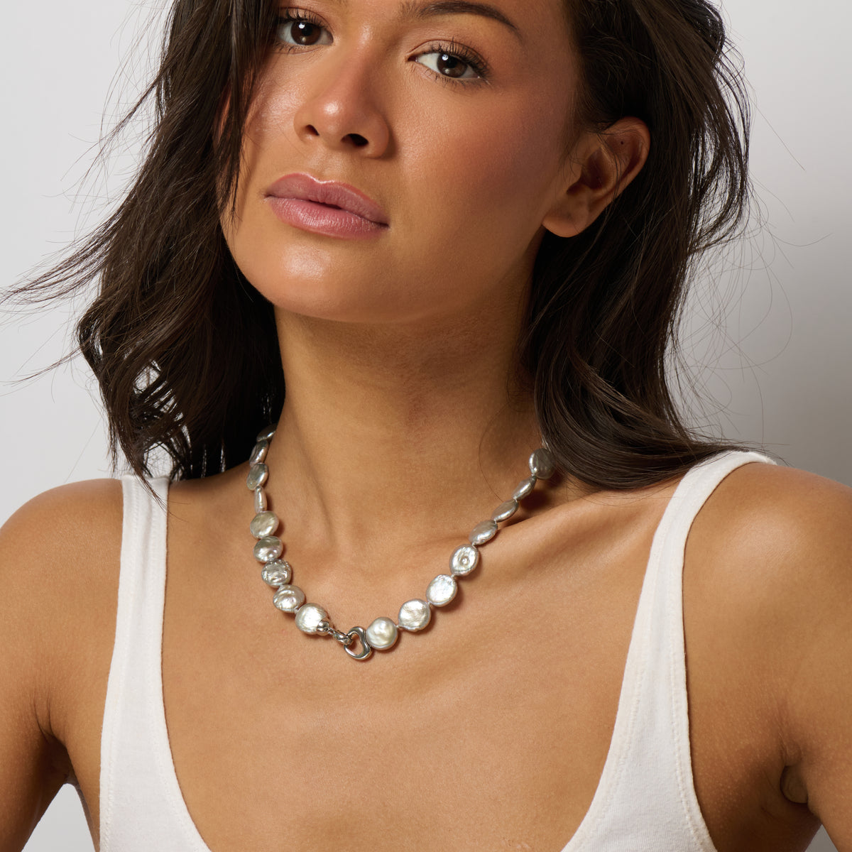Saturn Pearl Necklace